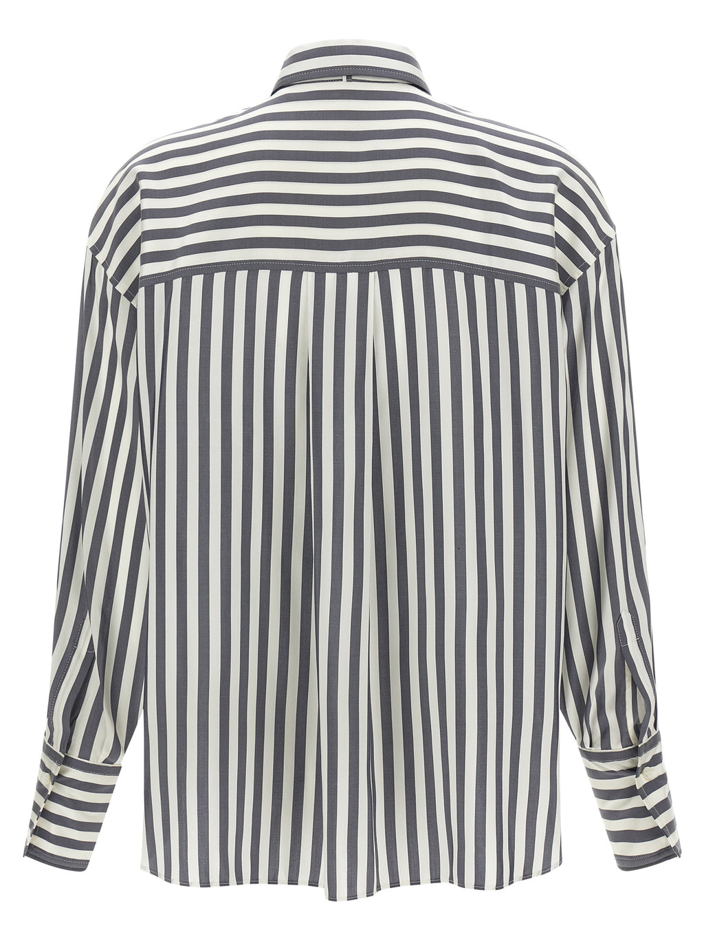 Brunello Cucinelli Gray Silk Blouse