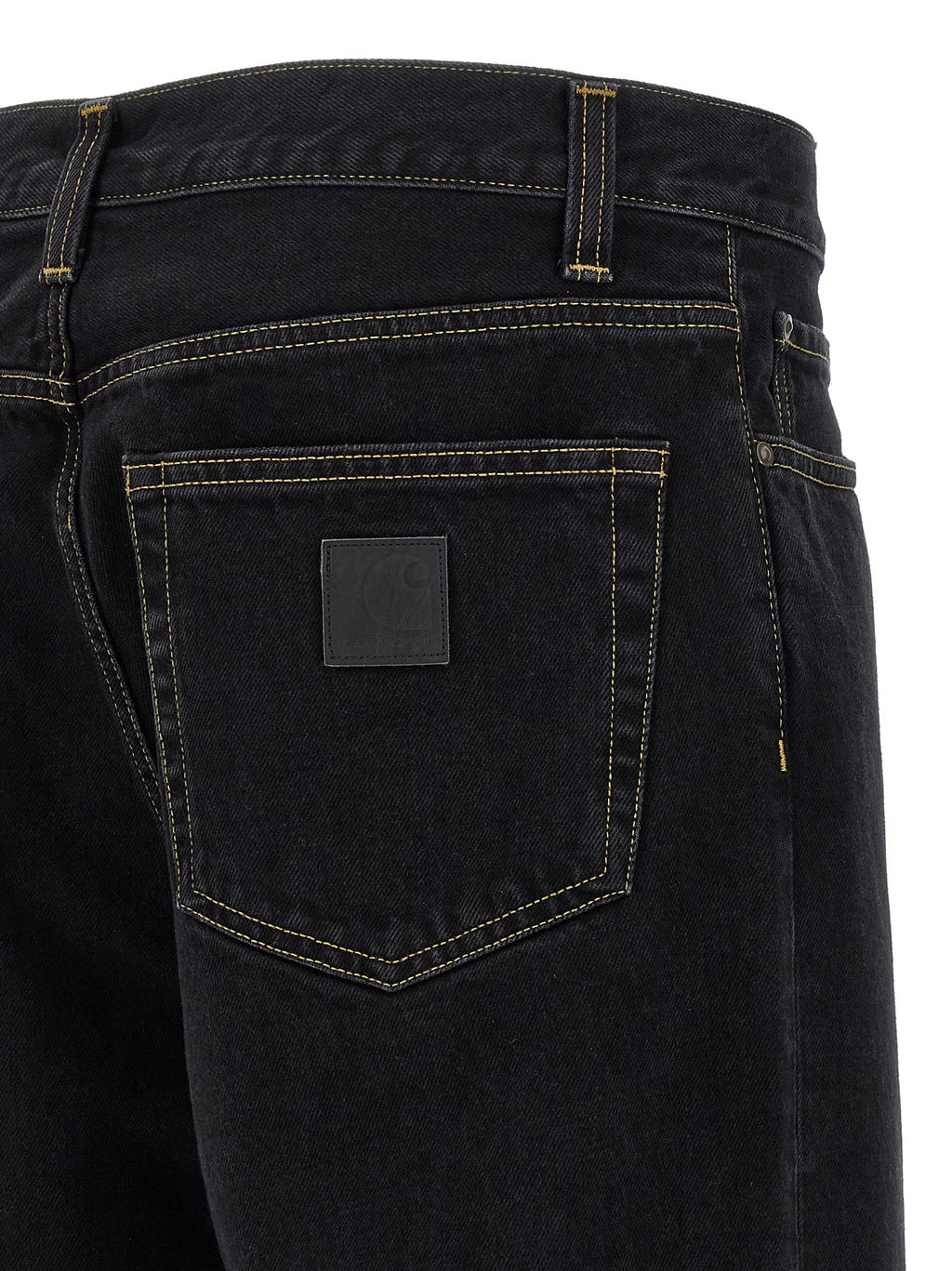 Carhartt Wip Black Cotton Tapered Jeans