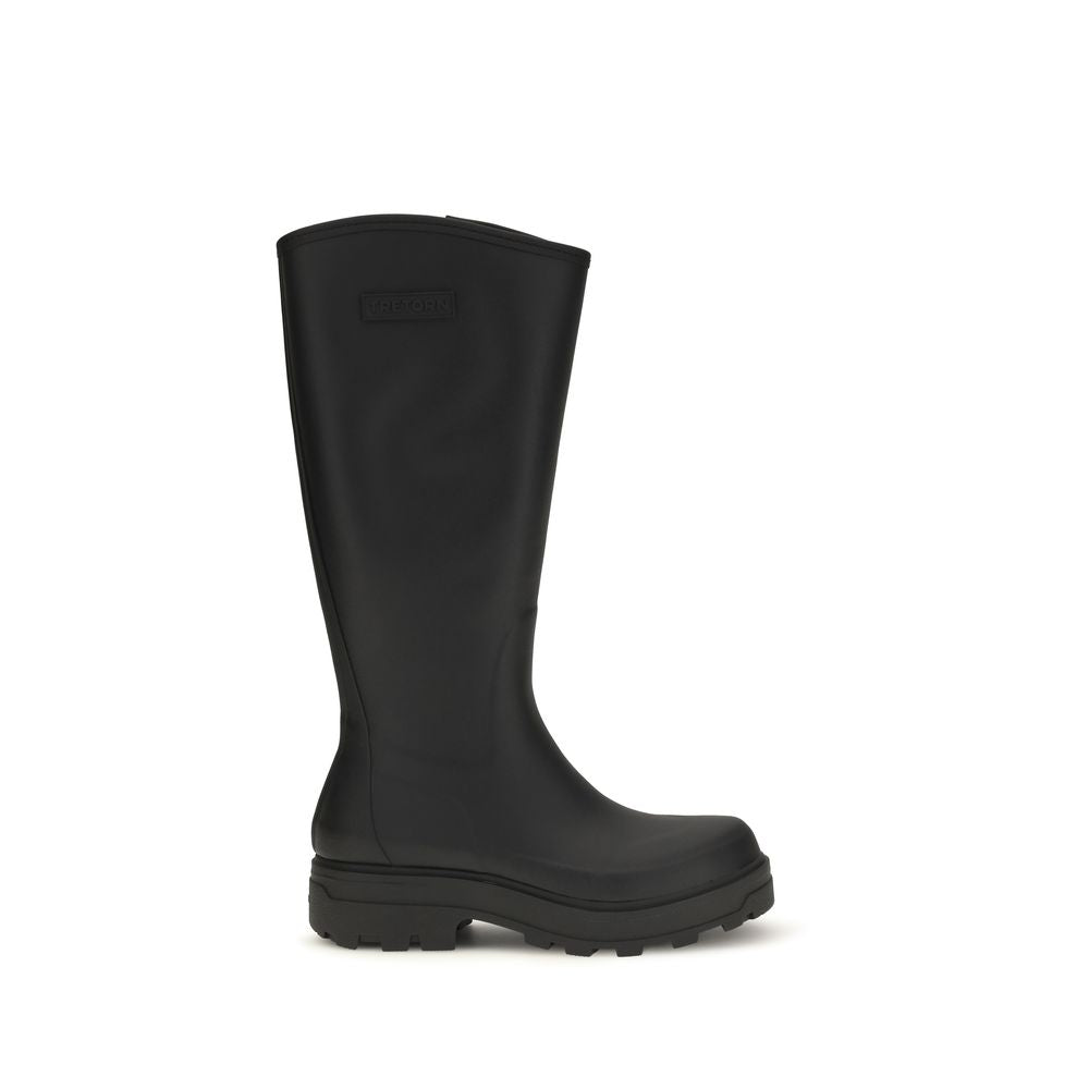 TRETORN Black Rubber Rain Boots