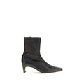 Staud Black Calf Leather Bos Taurus Ankle Boots