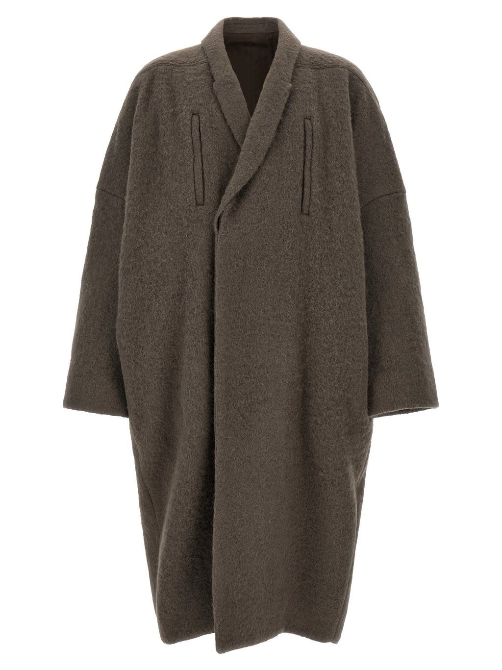Rick Owens Gray Marabou Coat