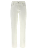 Brunello Cucinelli White Cotton Casual Pants