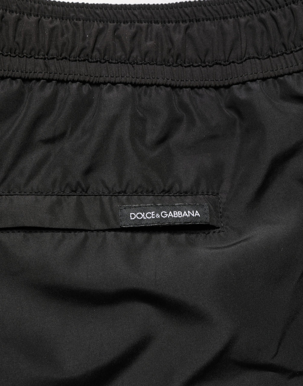 Dolce & Gabbana Black DG Logo Drawstring Beach Shorts Swimwear