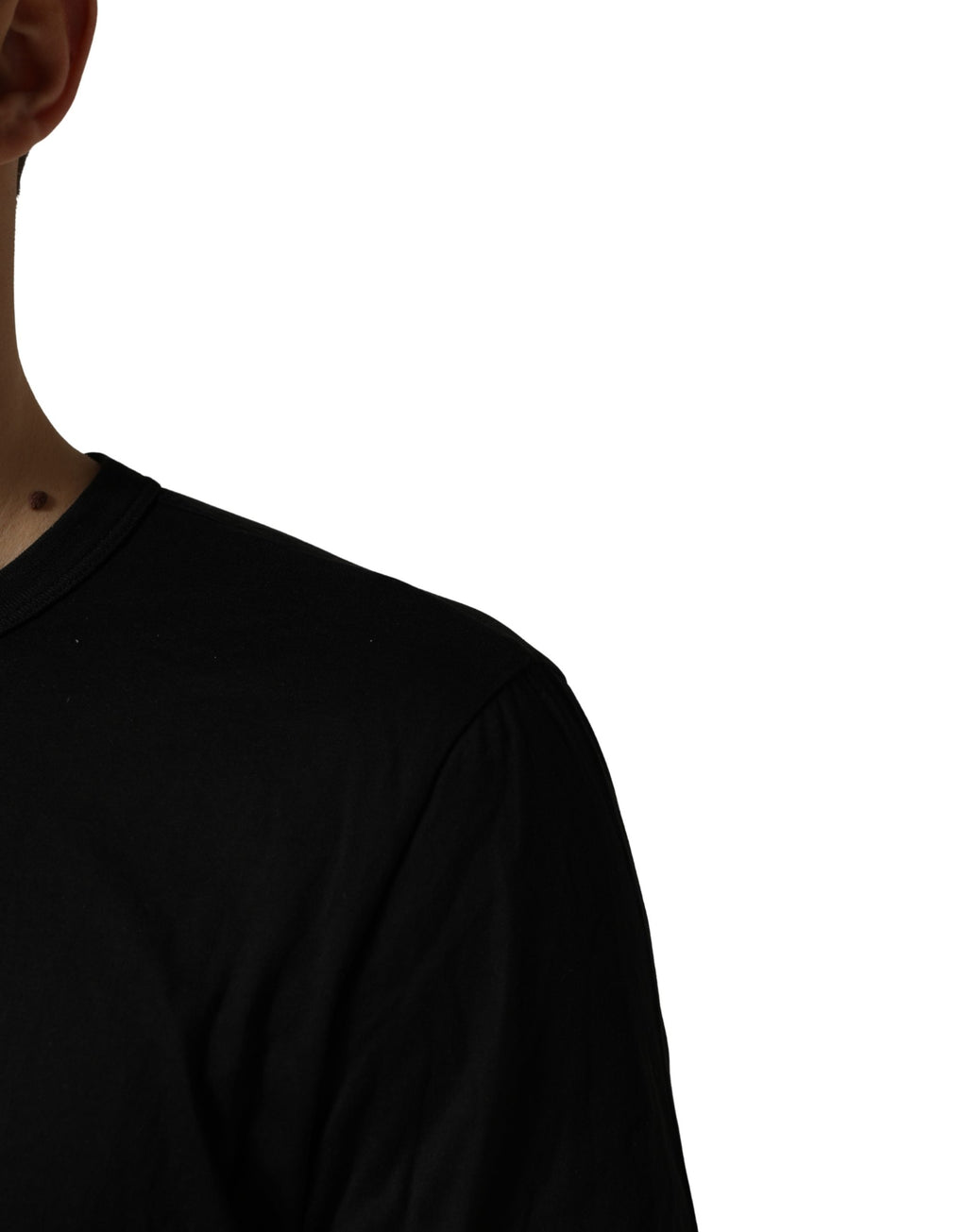 Dolce & Gabbana Black Sacred Heart Cotton Crew Neck T-shirt