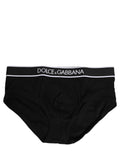 Dolce & Gabbana Black Logo Cotton Men Brando Brief Underwear