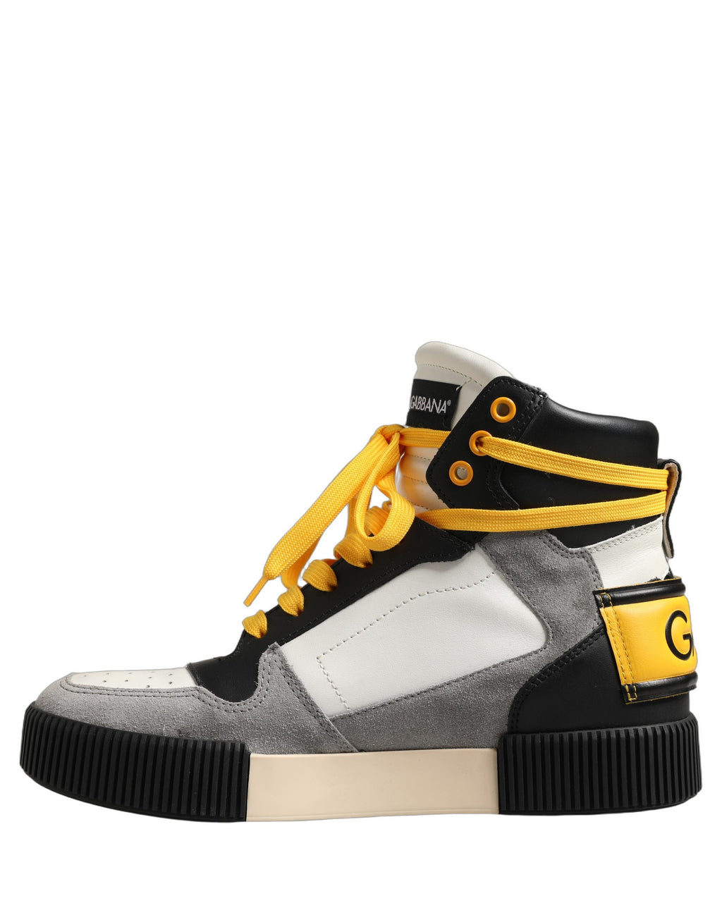 Dolce & Gabbana Multicolor Leather High Top Men Sneakers Shoes