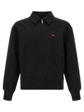 Maison Kitsuné Black Organic Cotton Sweatshirt