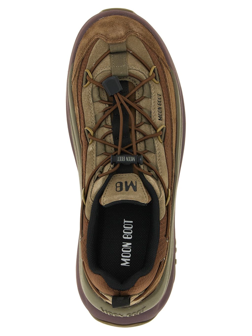 Moon Boot Brown Cowhide Athletic Sneakers