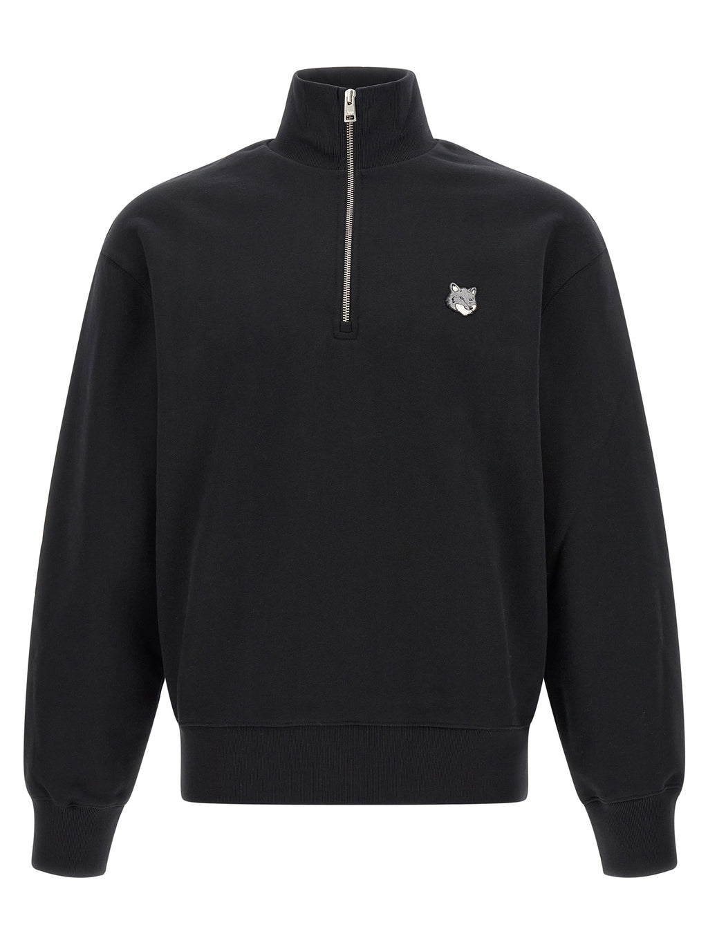 Maison Kitsuné Black Organic Cotton Sweatshirt
