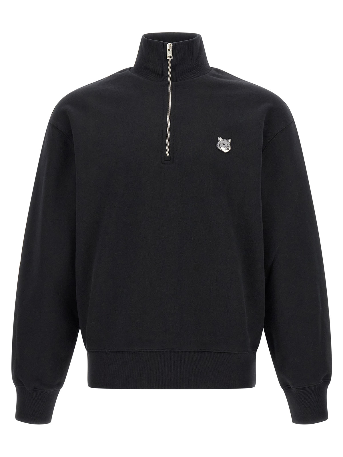 Maison Kitsuné Black Organic Cotton Sweatshirt