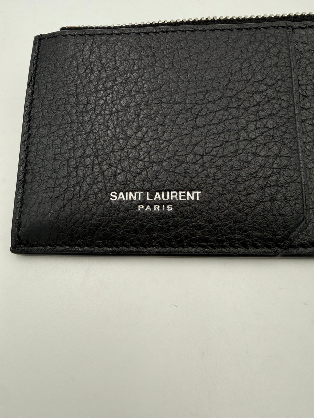 Saint Laurent SAINT LAURENT Zip in Deerskin Cardholder