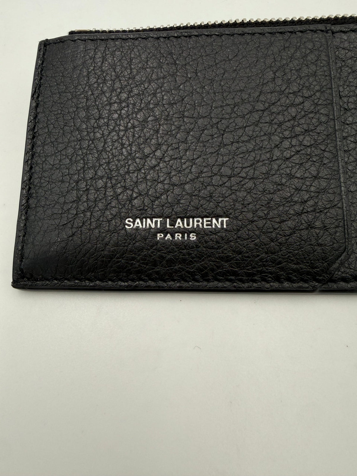 Saint Laurent SAINT LAURENT Zip in Deerskin Cardholder