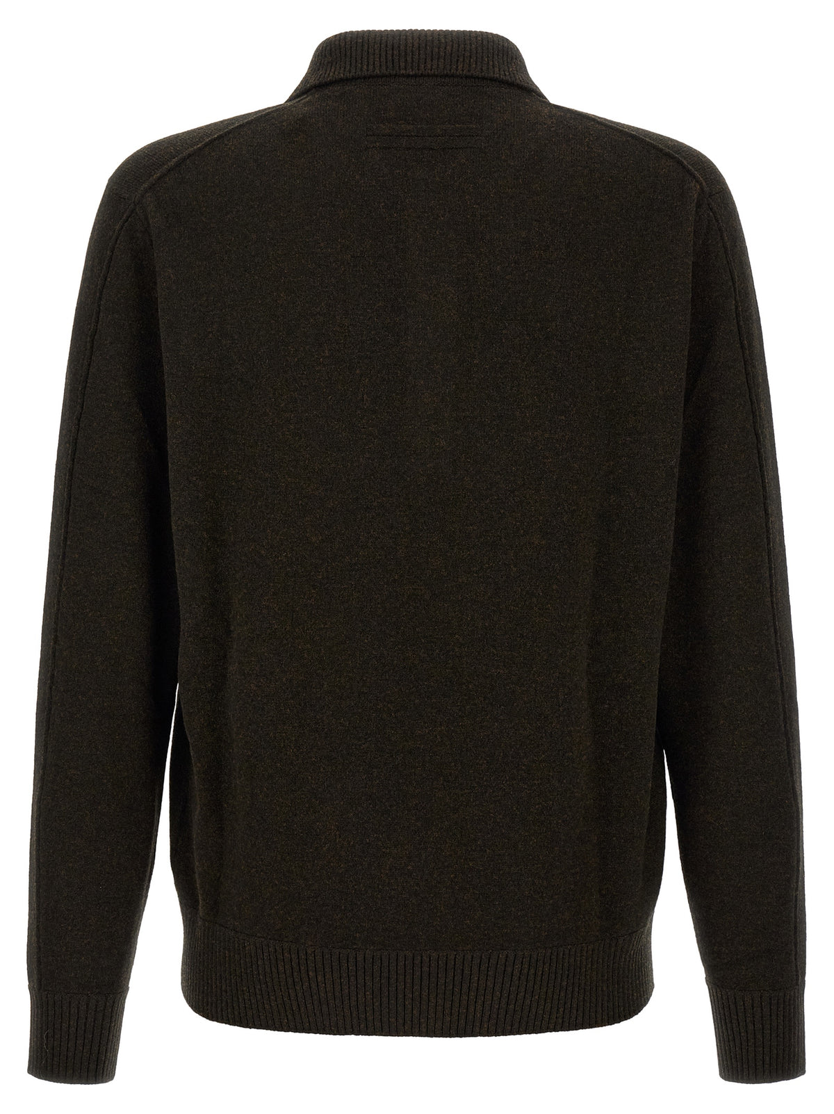 ZEGNA Brown Wool Polo Shirt