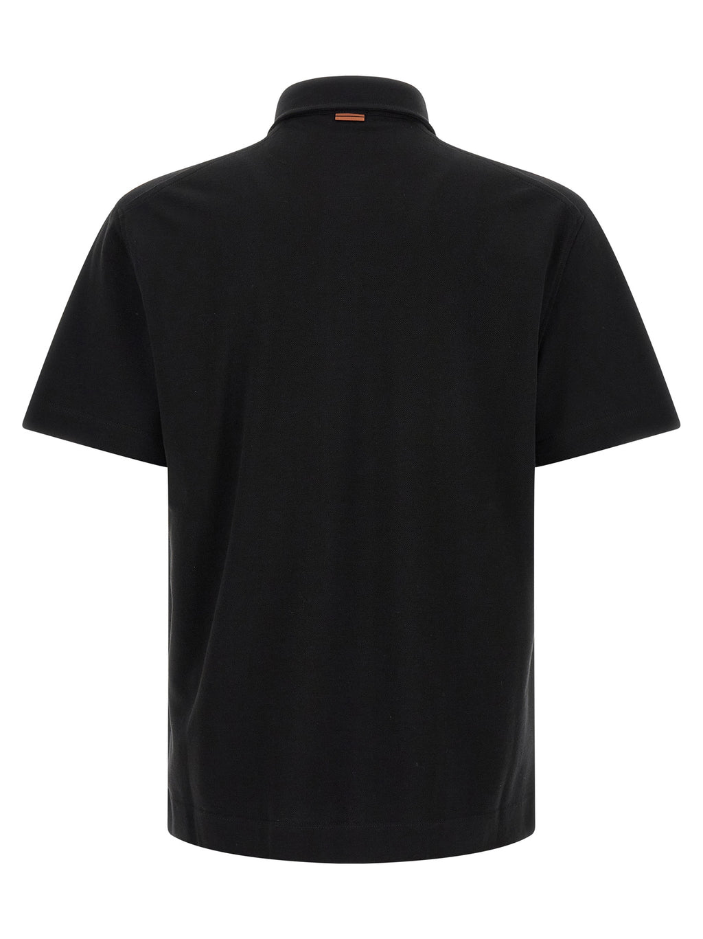 ZEGNA Black Cotton Polo Shirt