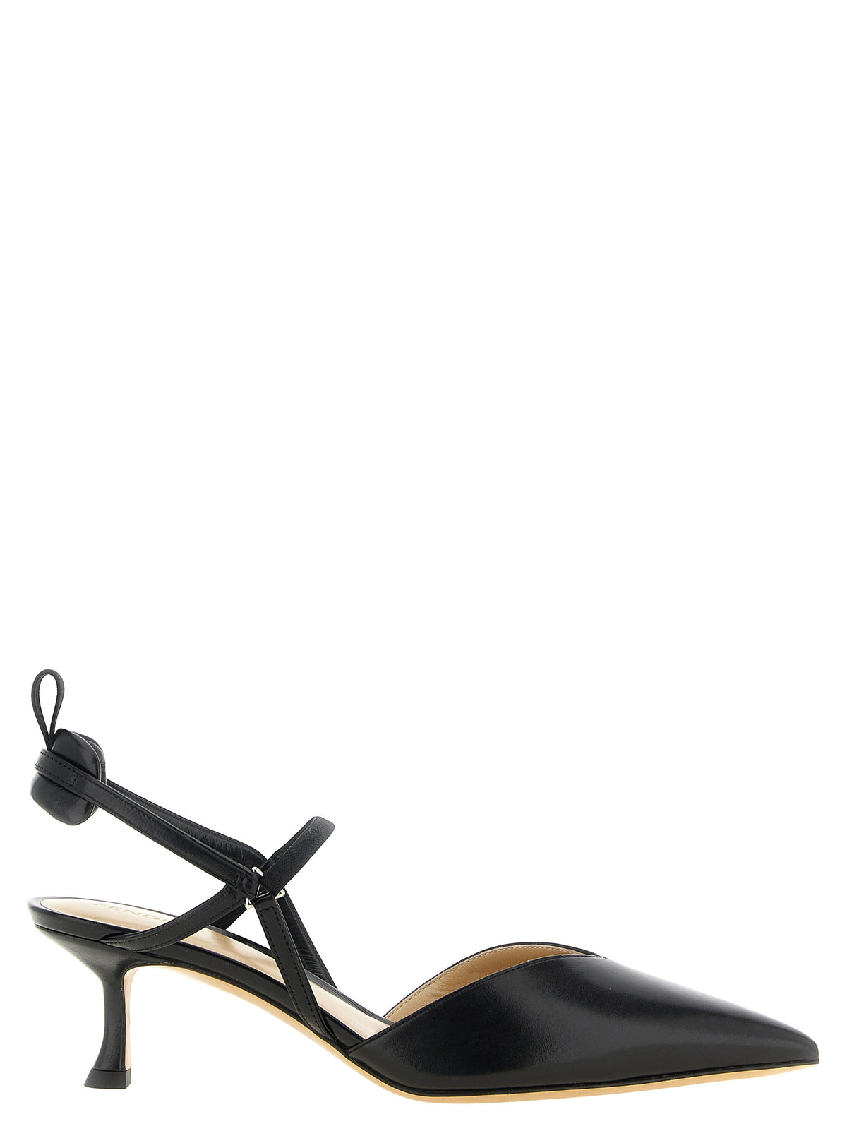 Fendi Black Calfskin Mid Heel Pumps