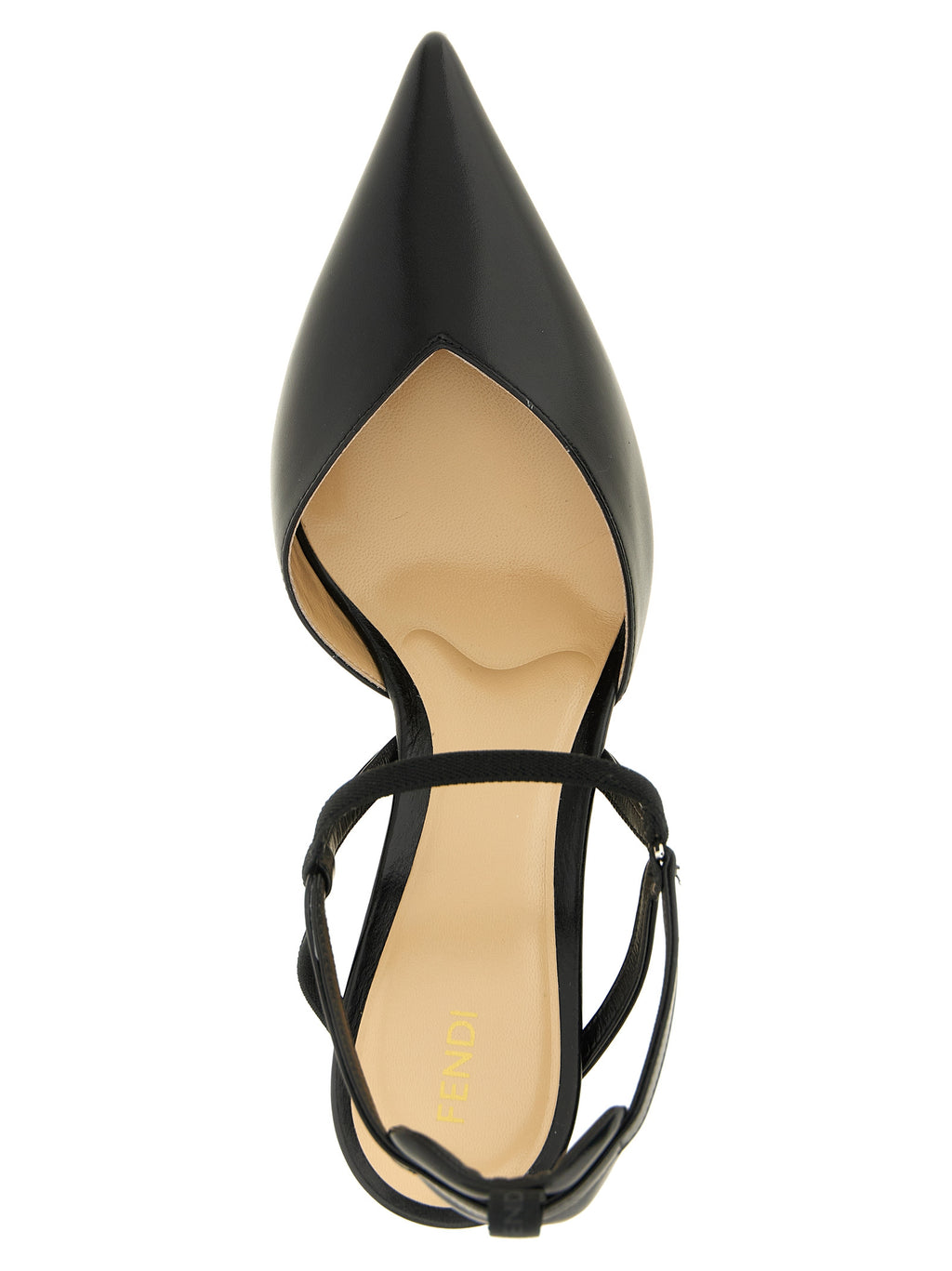 Fendi Black Calfskin Mid Heel Pumps