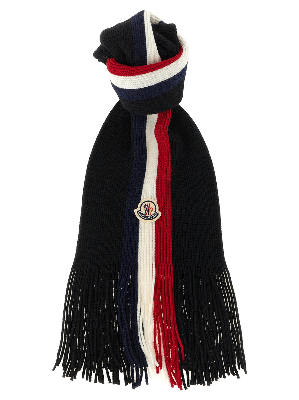 Moncler Black Virgin Wool Foulard