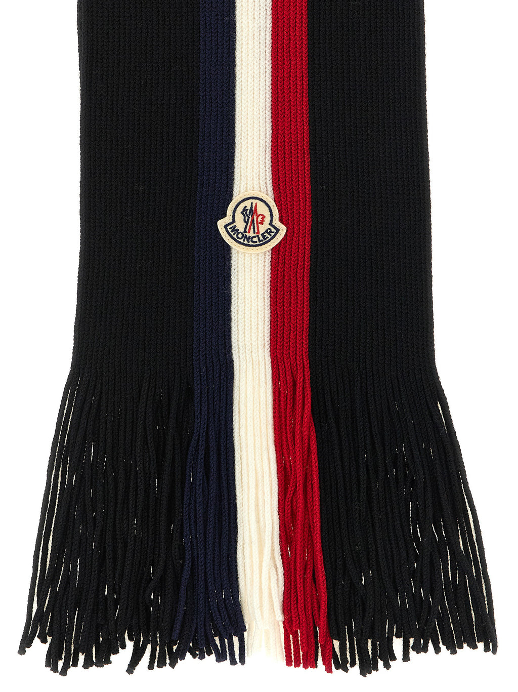 Moncler Black Virgin Wool Foulard