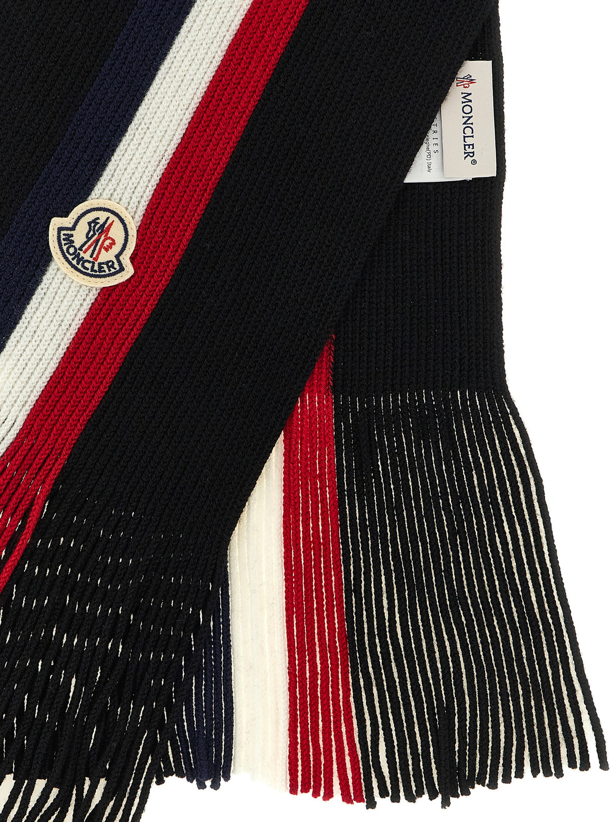 Moncler Black Virgin Wool Foulard