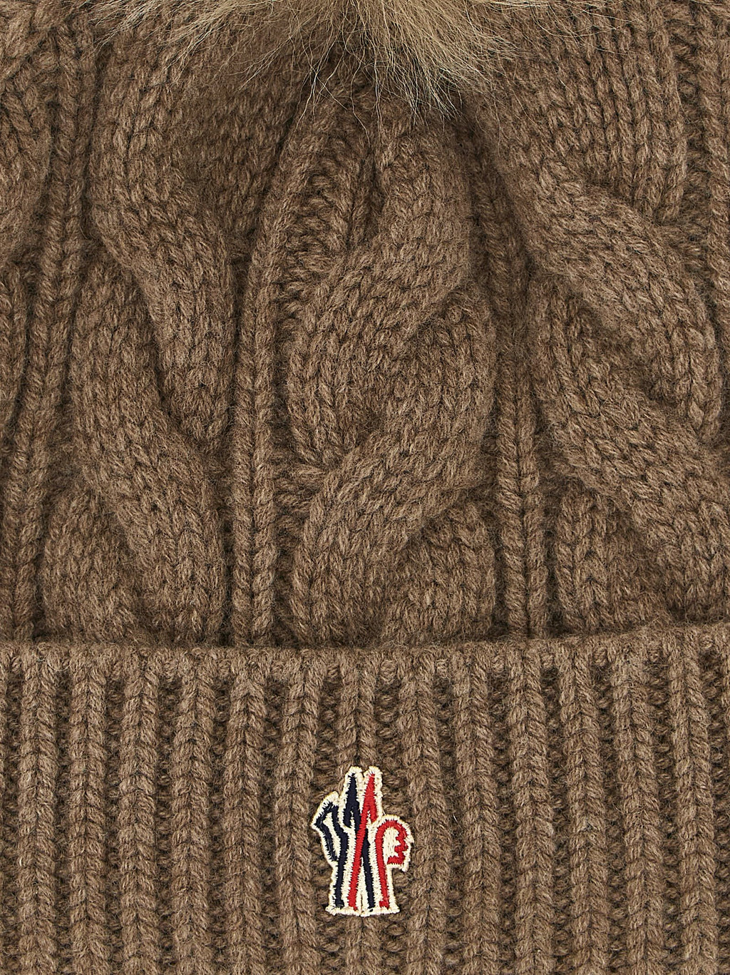 Moncler Grenoble Brown Virgin Wool Beanie