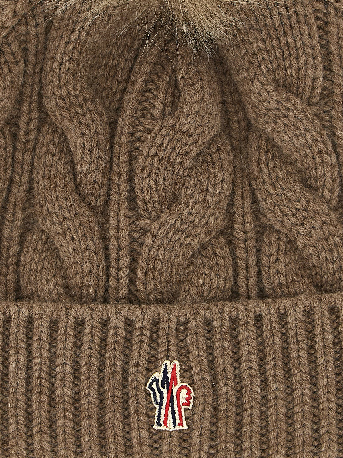 Moncler Grenoble Brown Virgin Wool Beanie