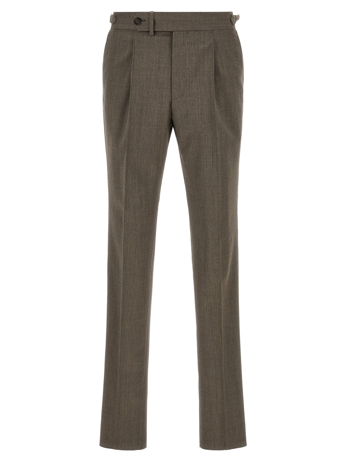 Pal Zileri Brown Wool Dress Pants