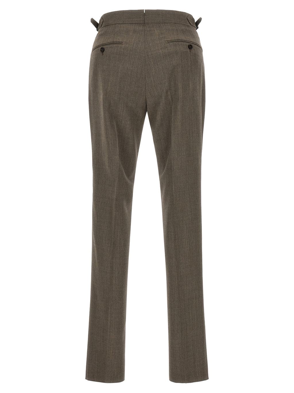 Pal Zileri Brown Wool Dress Pants
