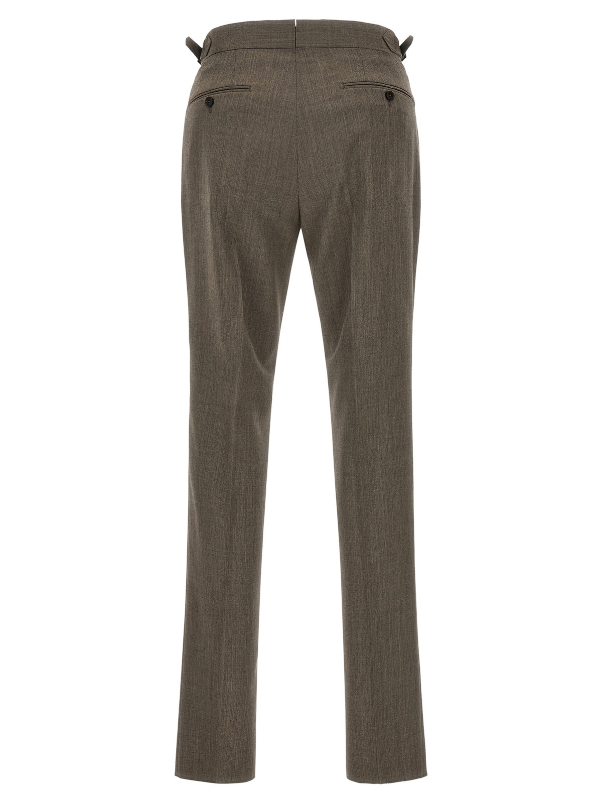 Pal Zileri Brown Wool Dress Pants