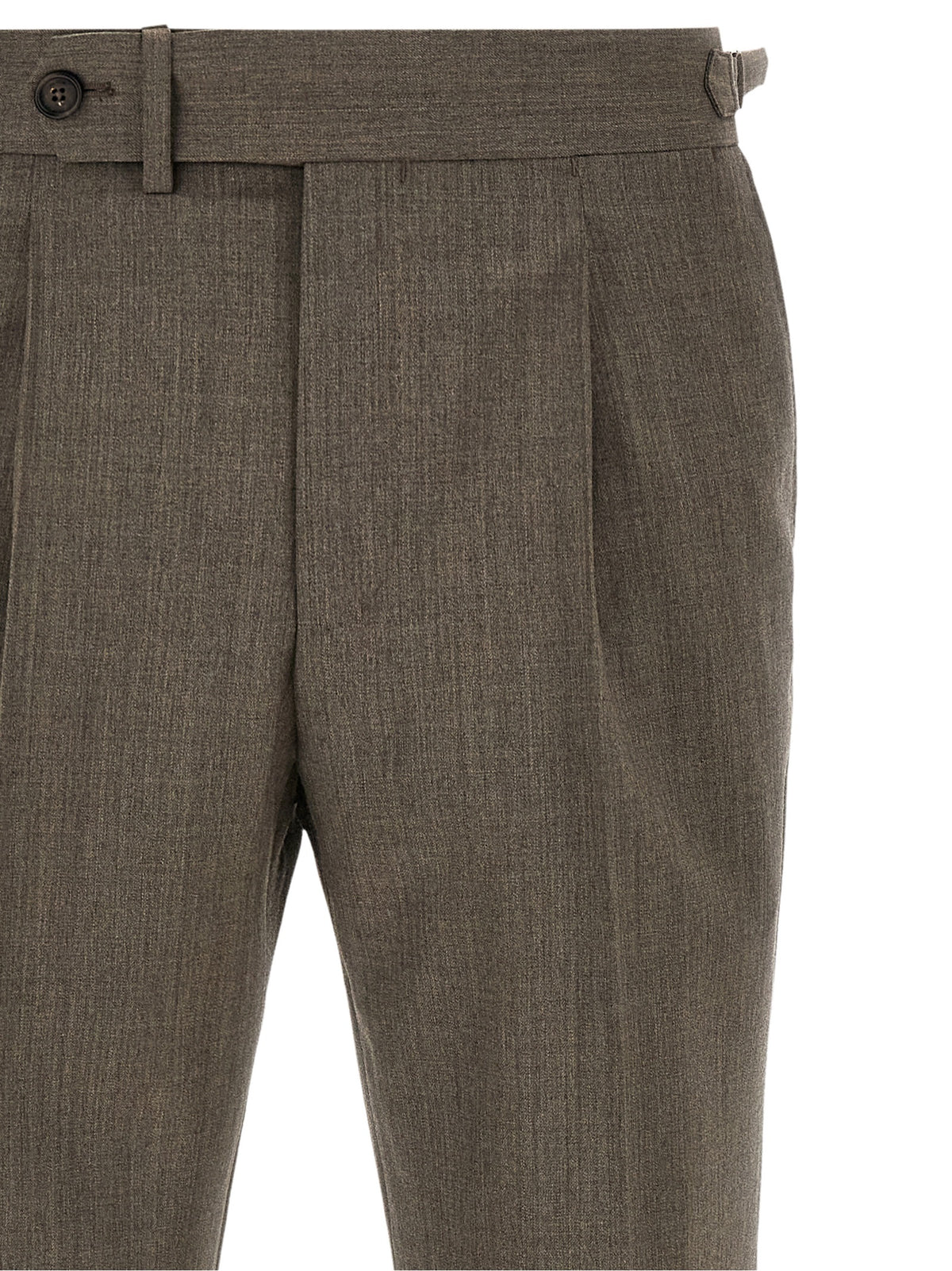 Pal Zileri Brown Wool Dress Pants