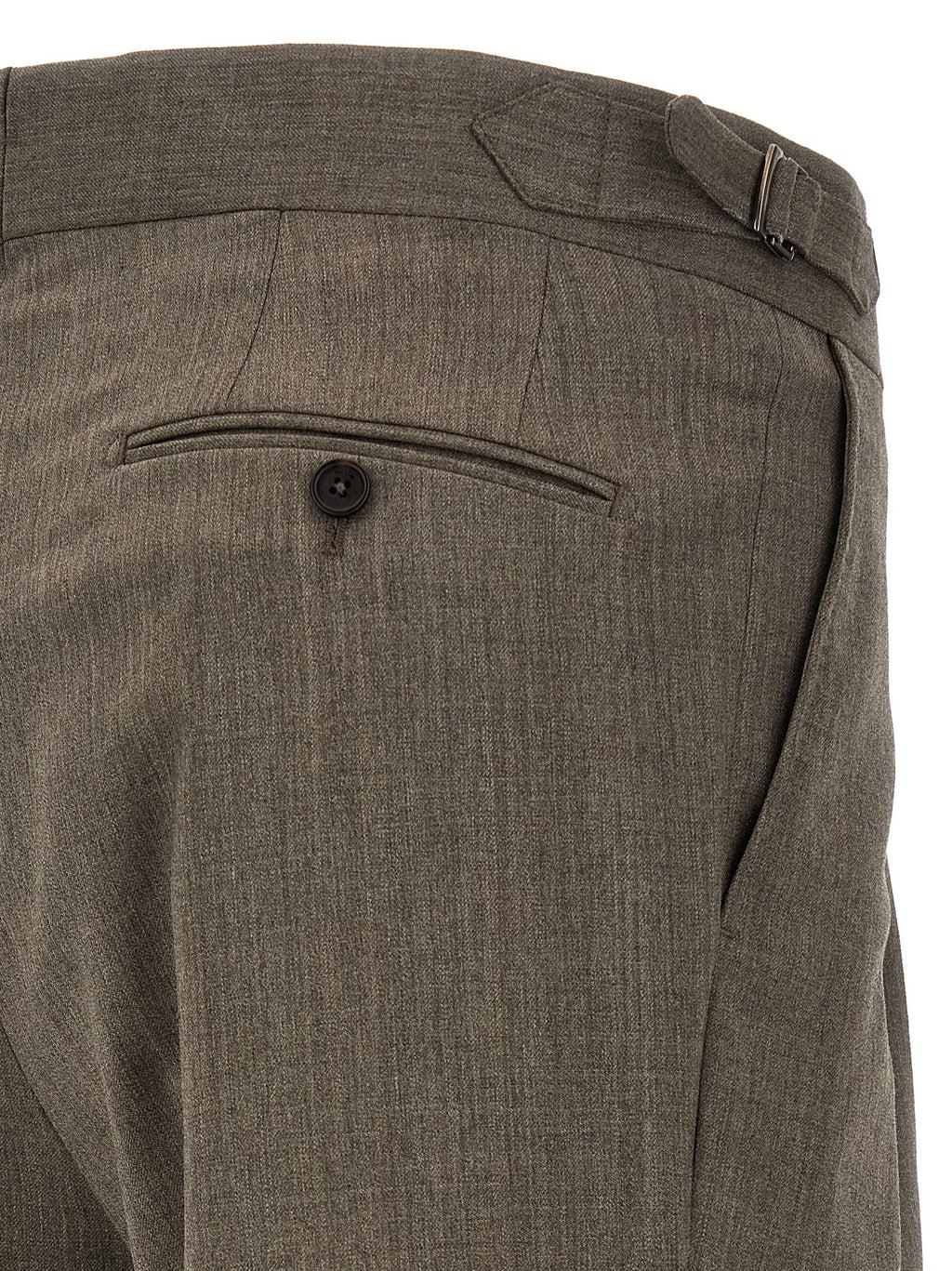 Pal Zileri Brown Wool Dress Pants