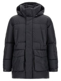 LAMINAR Black Polyamide Full-Length Jacket