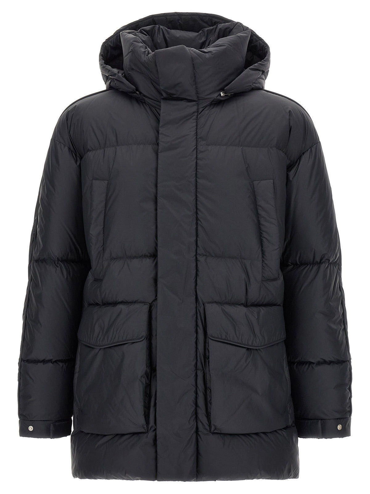LAMINAR Black Polyamide Full-Length Jacket