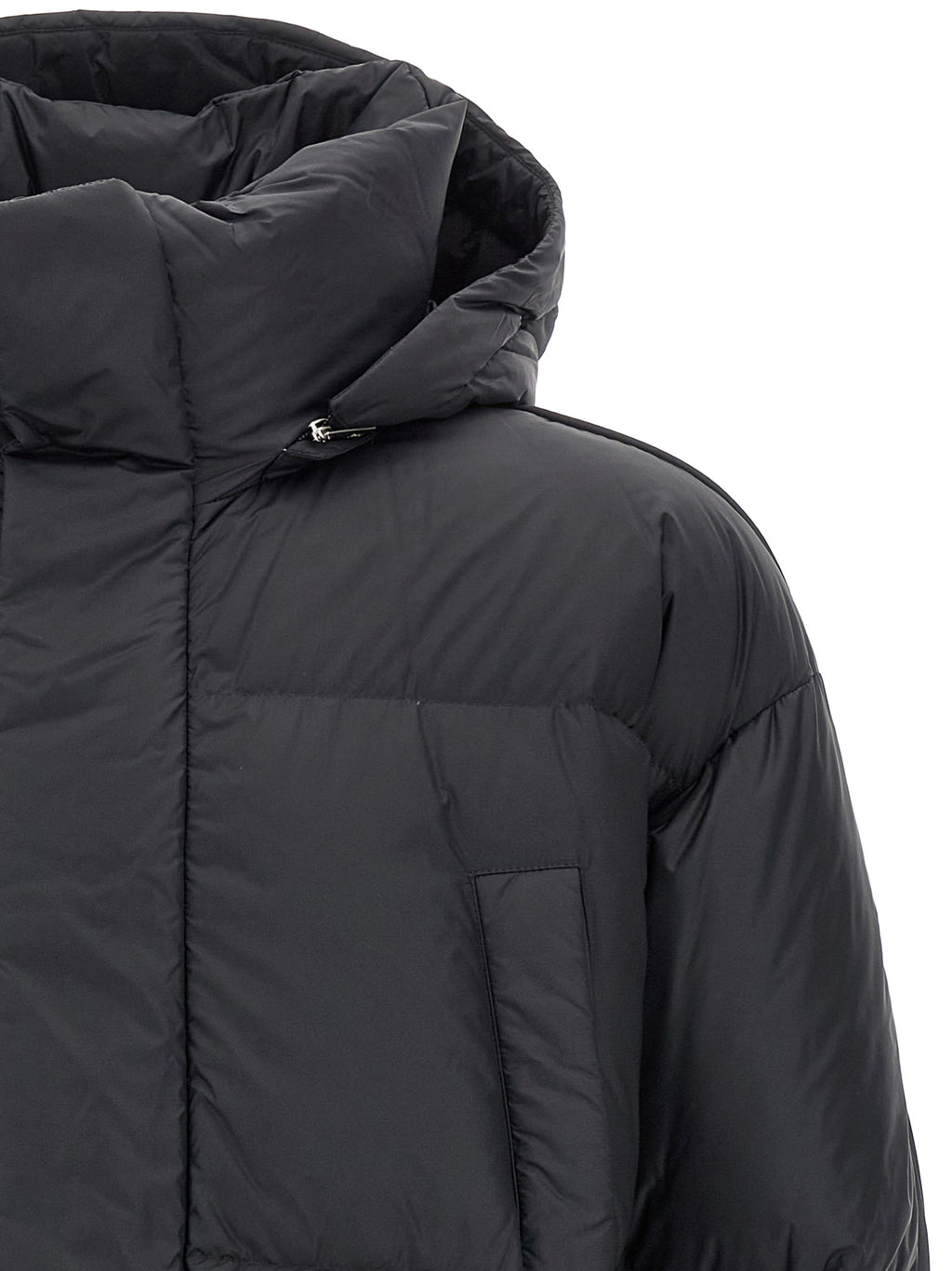 LAMINAR Black Polyamide Full-Length Jacket