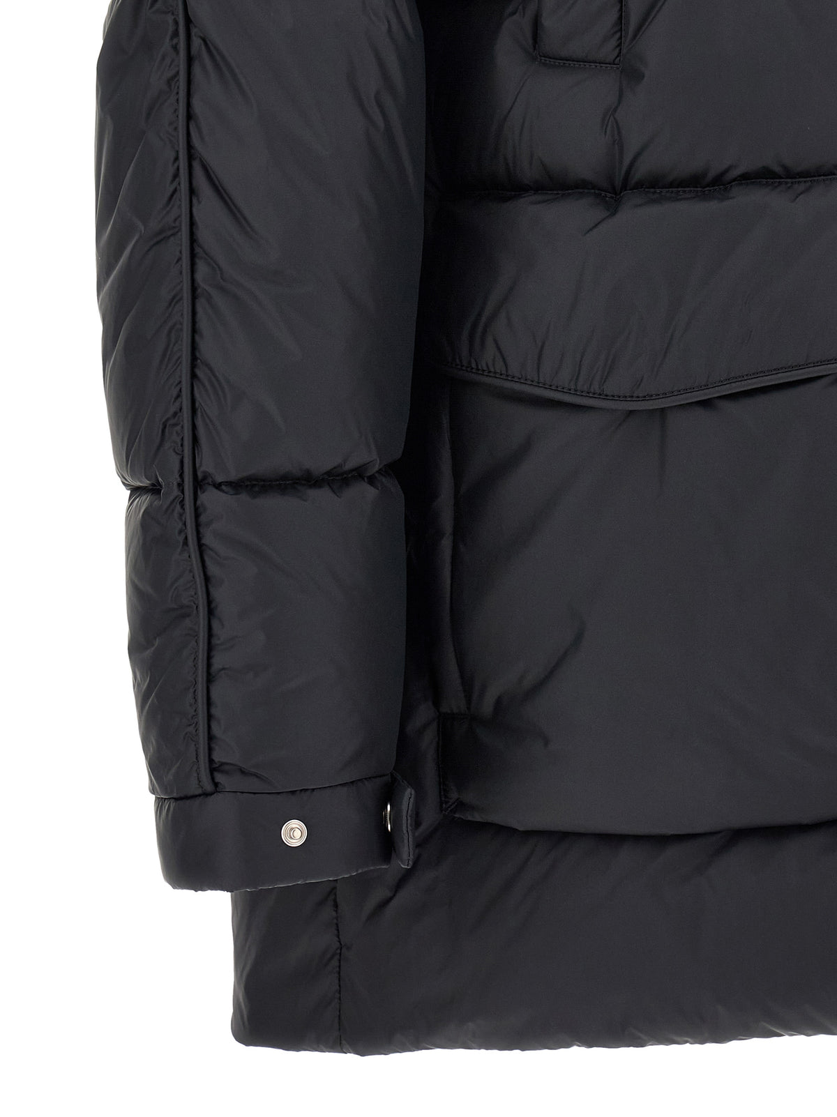 LAMINAR Black Polyamide Full-Length Jacket