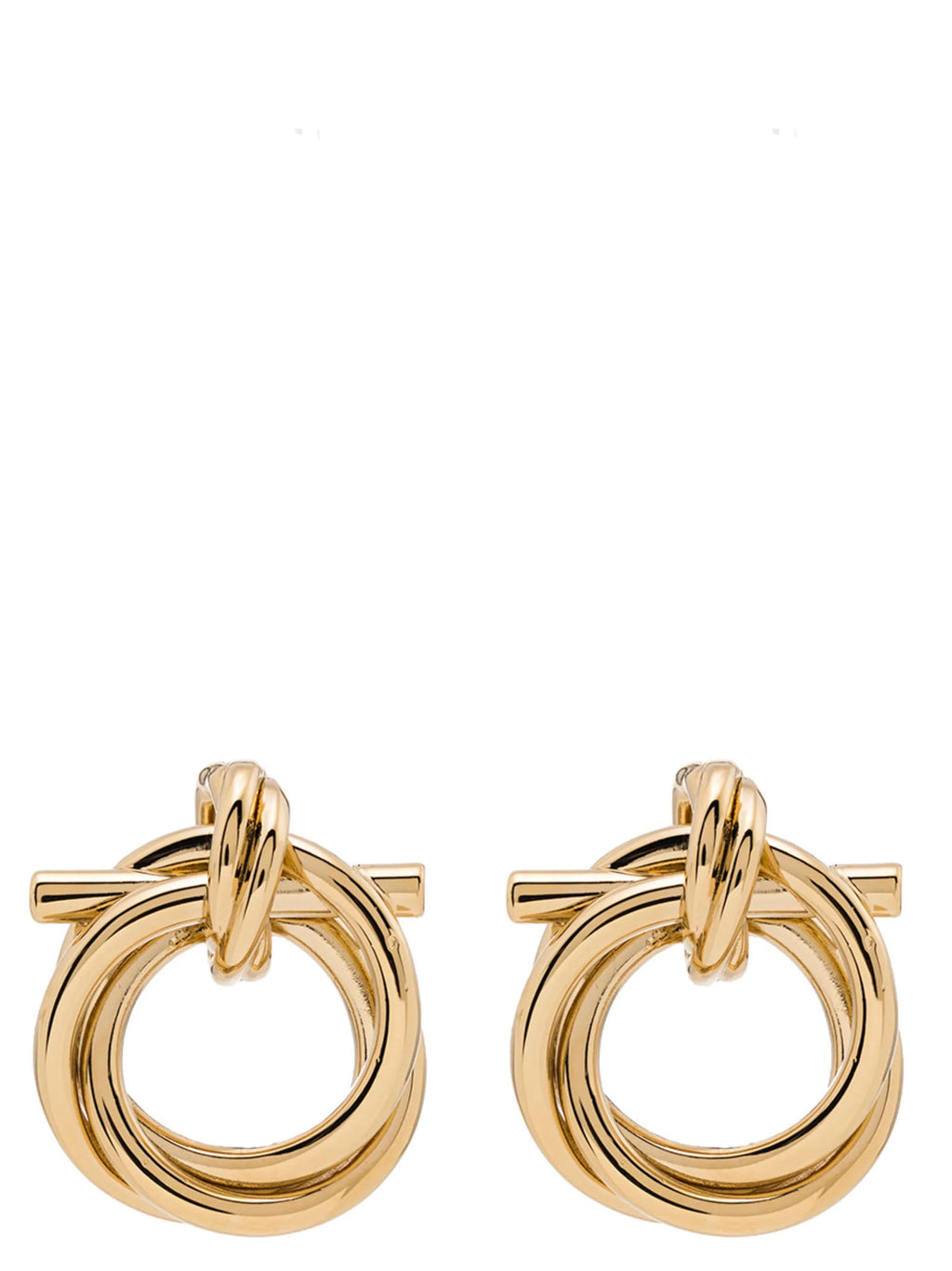 Ferragamo Gold Brass Earrings