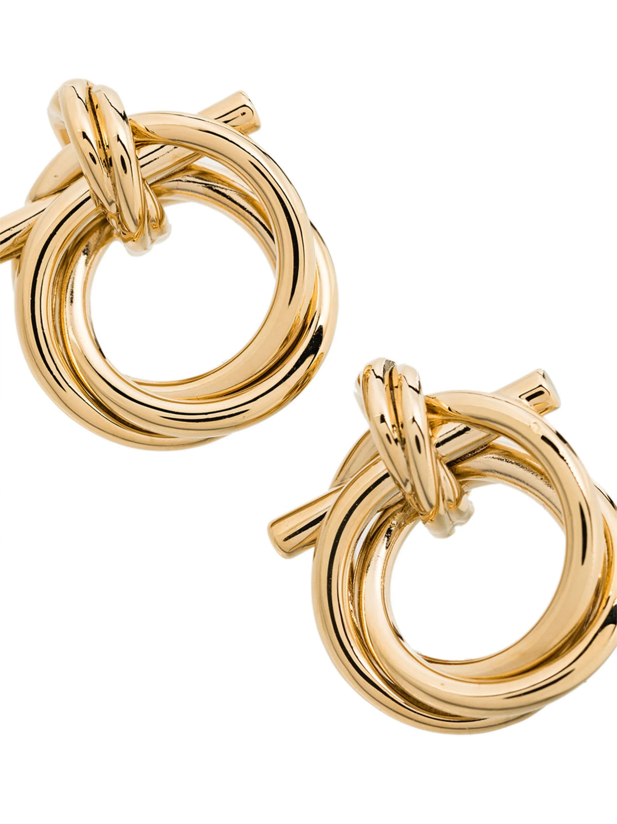 Ferragamo Gold Brass Earrings