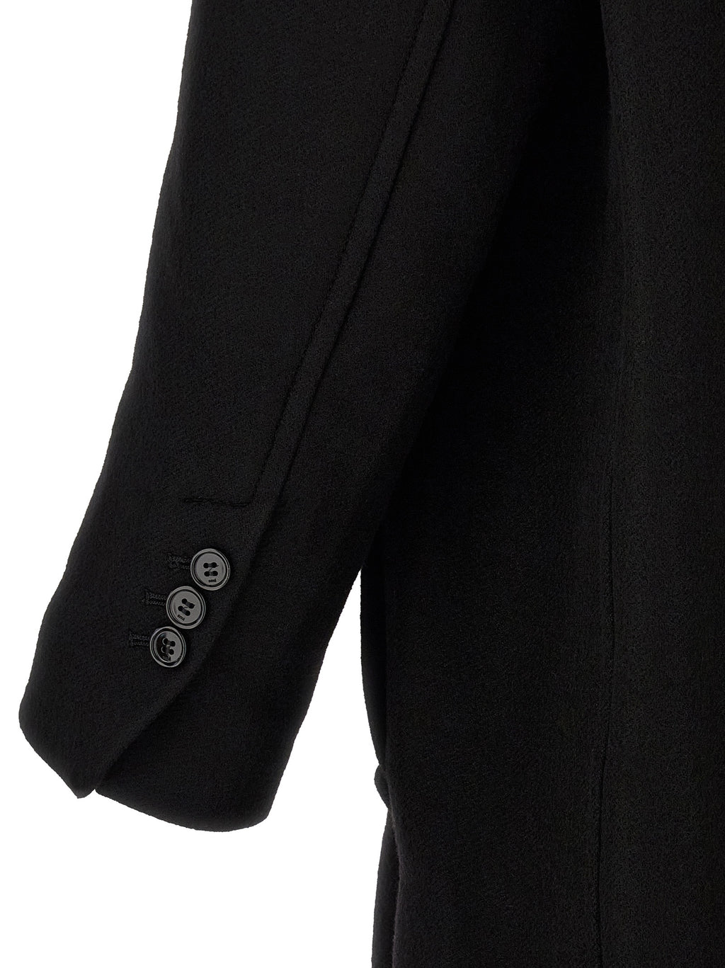 Ami Paris Black Wool Coat
