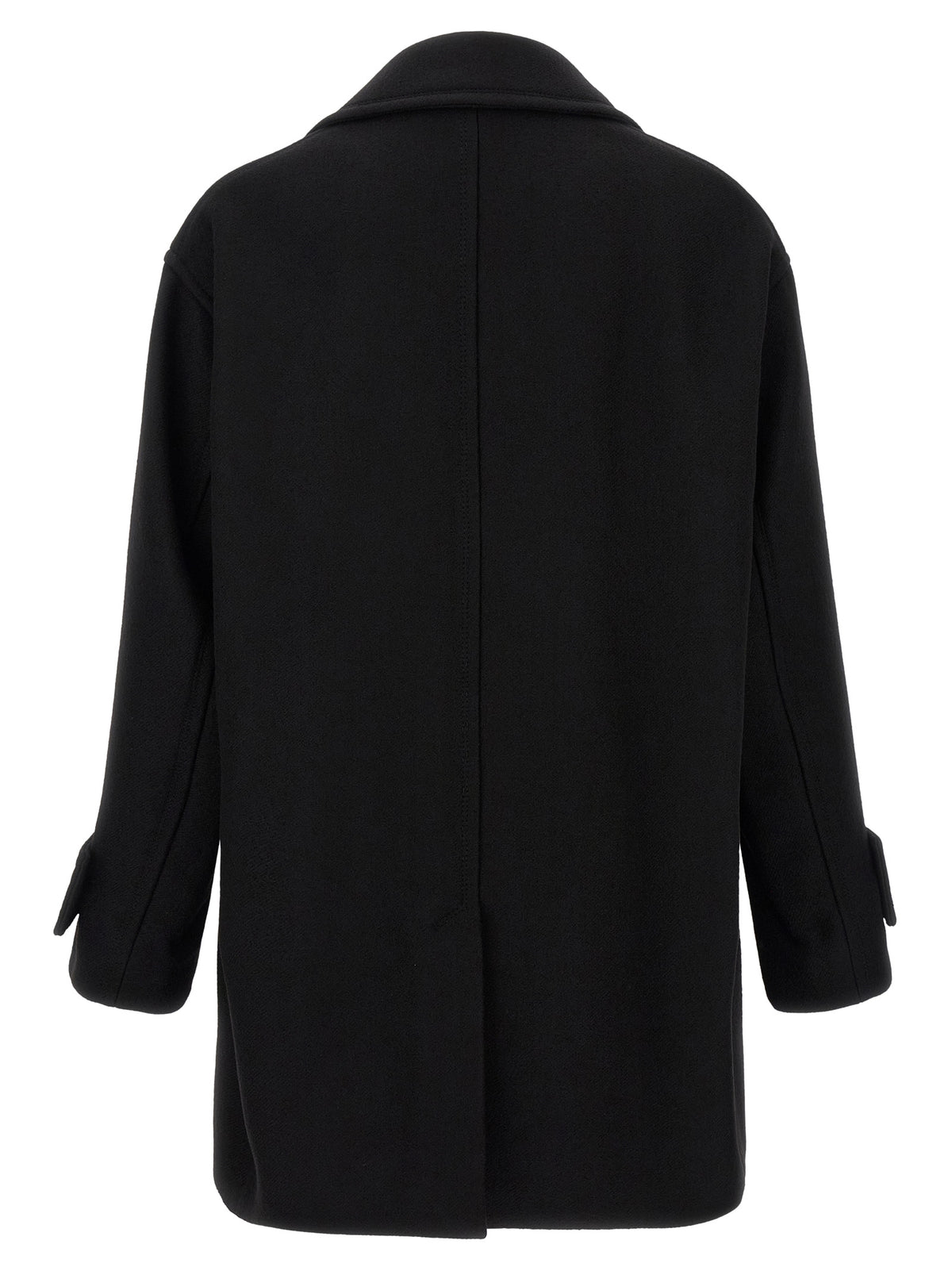 Ami Paris Black Virgin Wool Coat