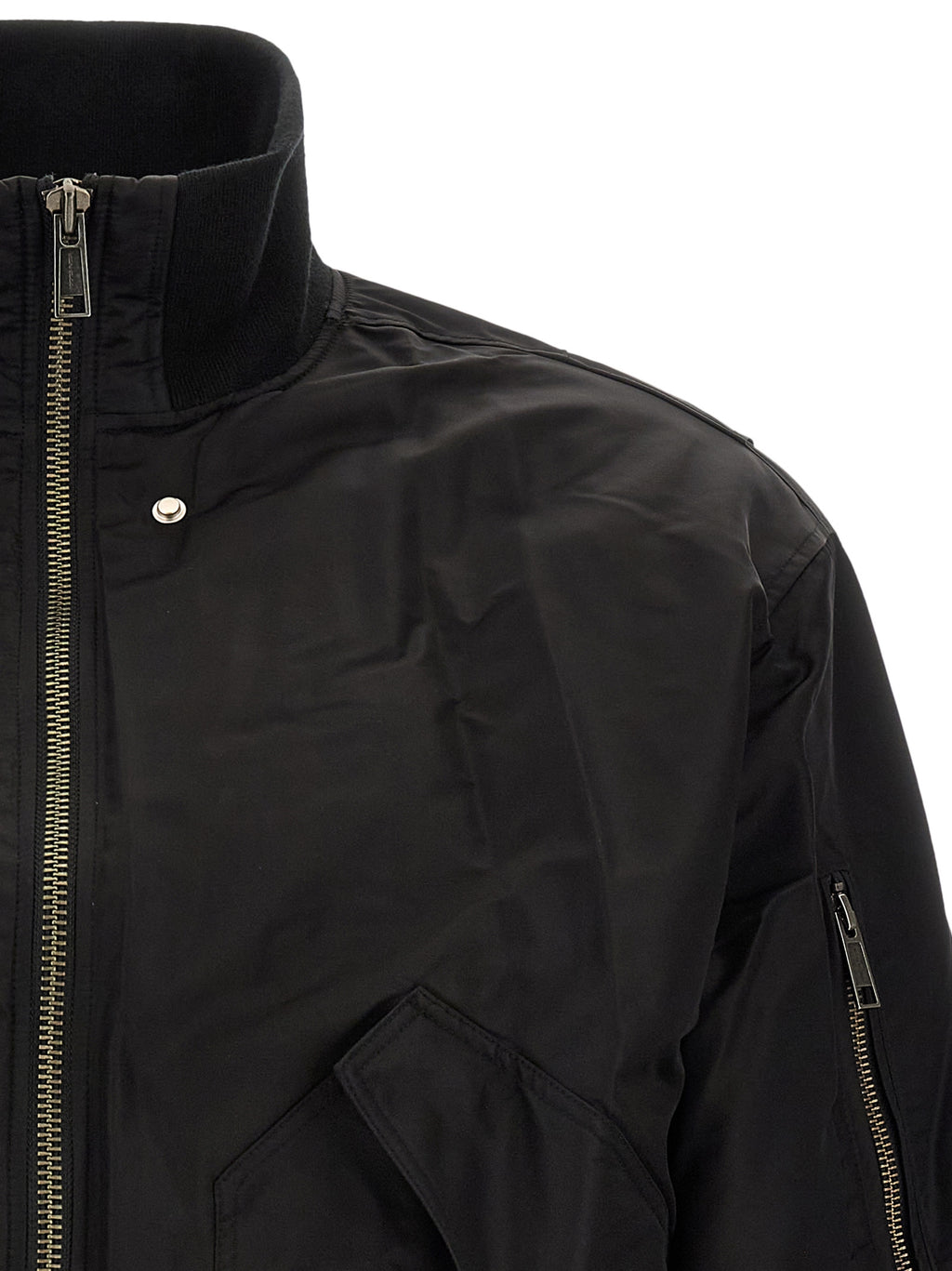Entire Studios Black Nylon Bomber