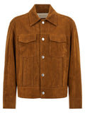 Ami Paris Brown Goatskin Leather Jacket