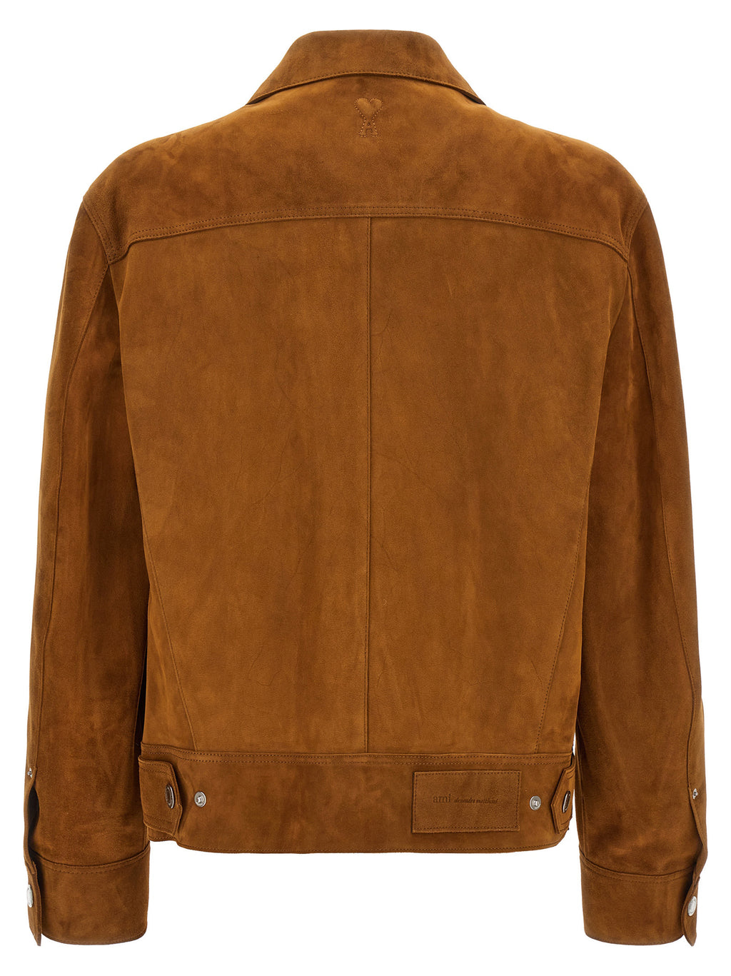 Ami Paris Brown Goatskin Leather Jacket