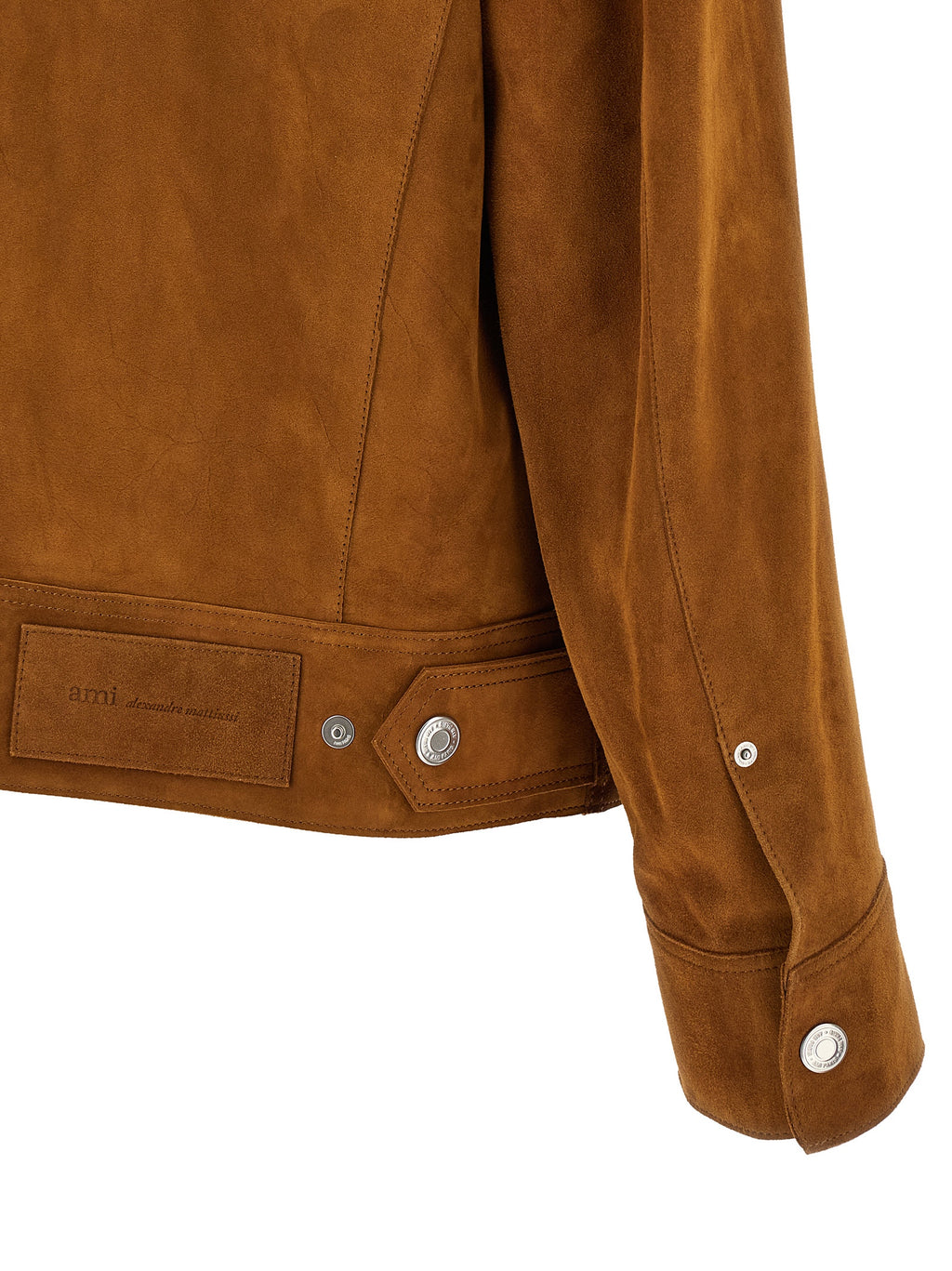 Ami Paris Brown Goatskin Leather Jacket