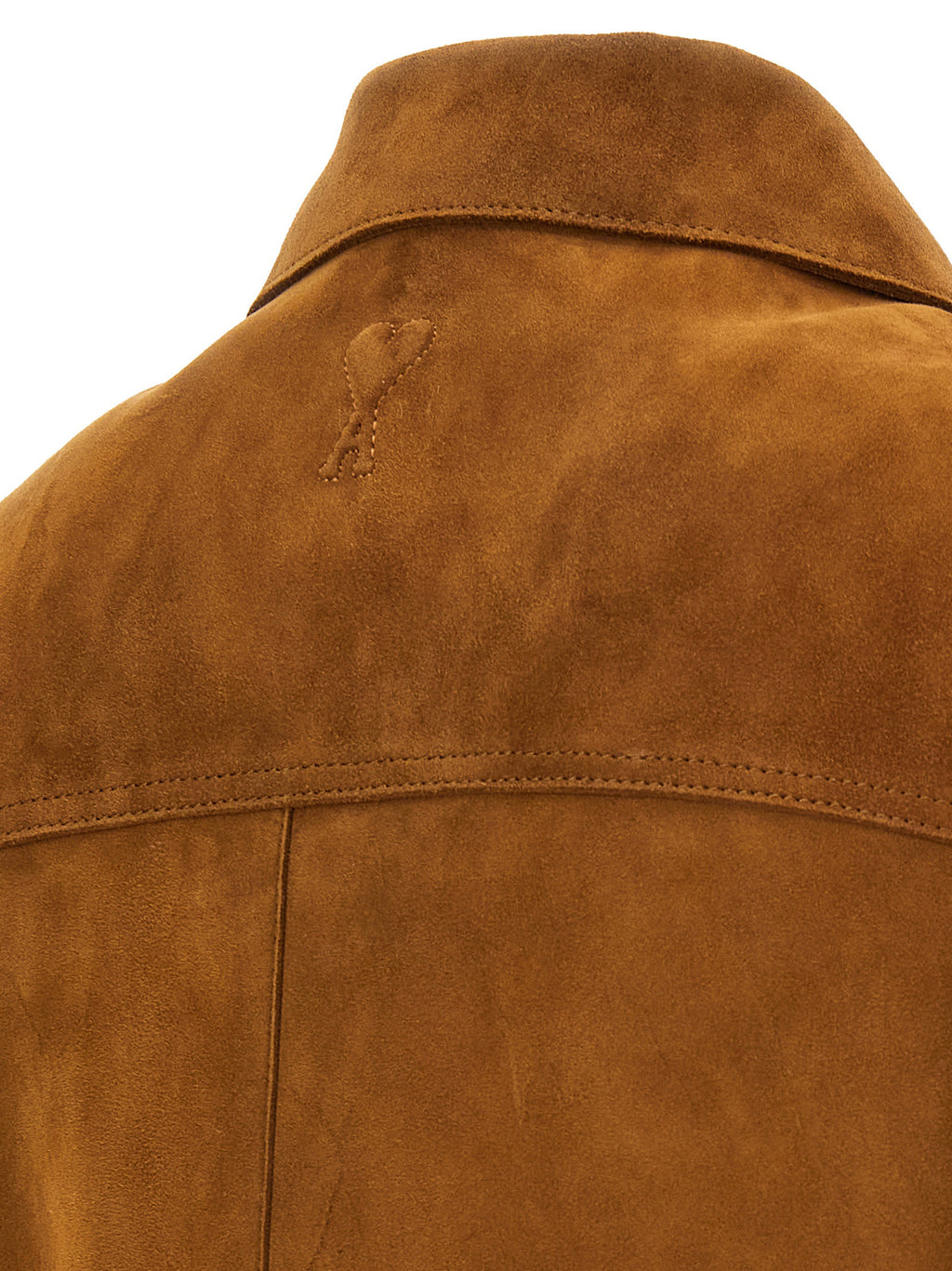 Ami Paris Brown Goatskin Leather Jacket