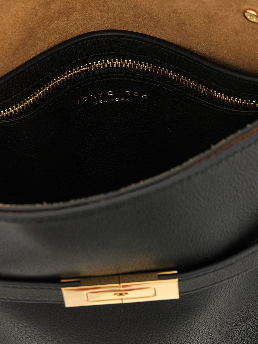 Tory Burch Black Lambskin Crossbody Bag