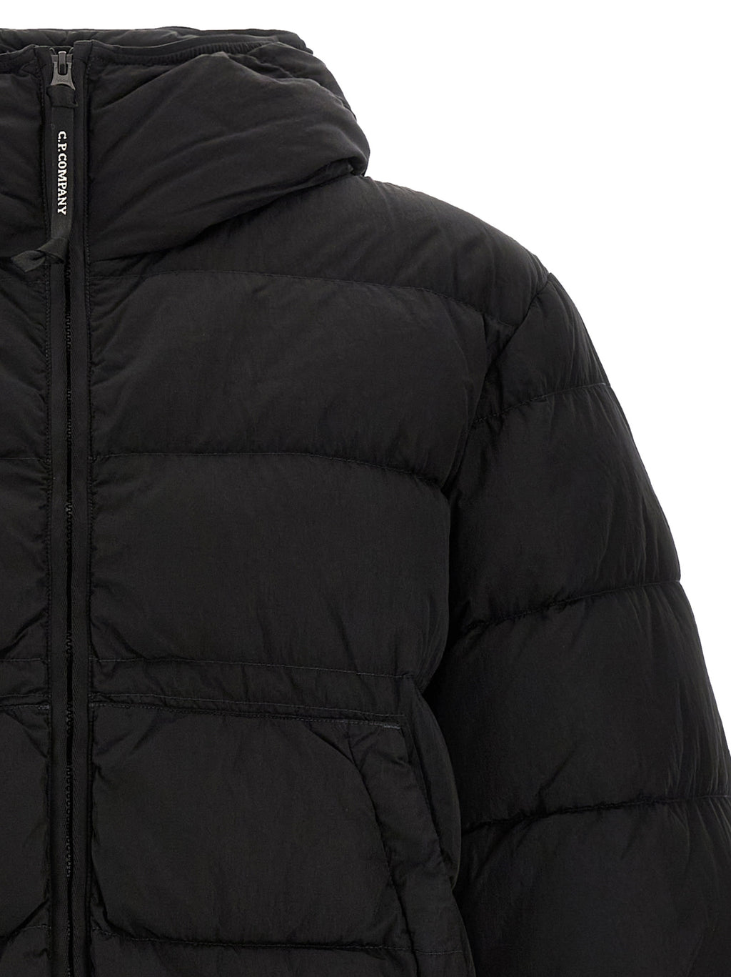 C.P. Company Black Polyamide Full-Length Jacket