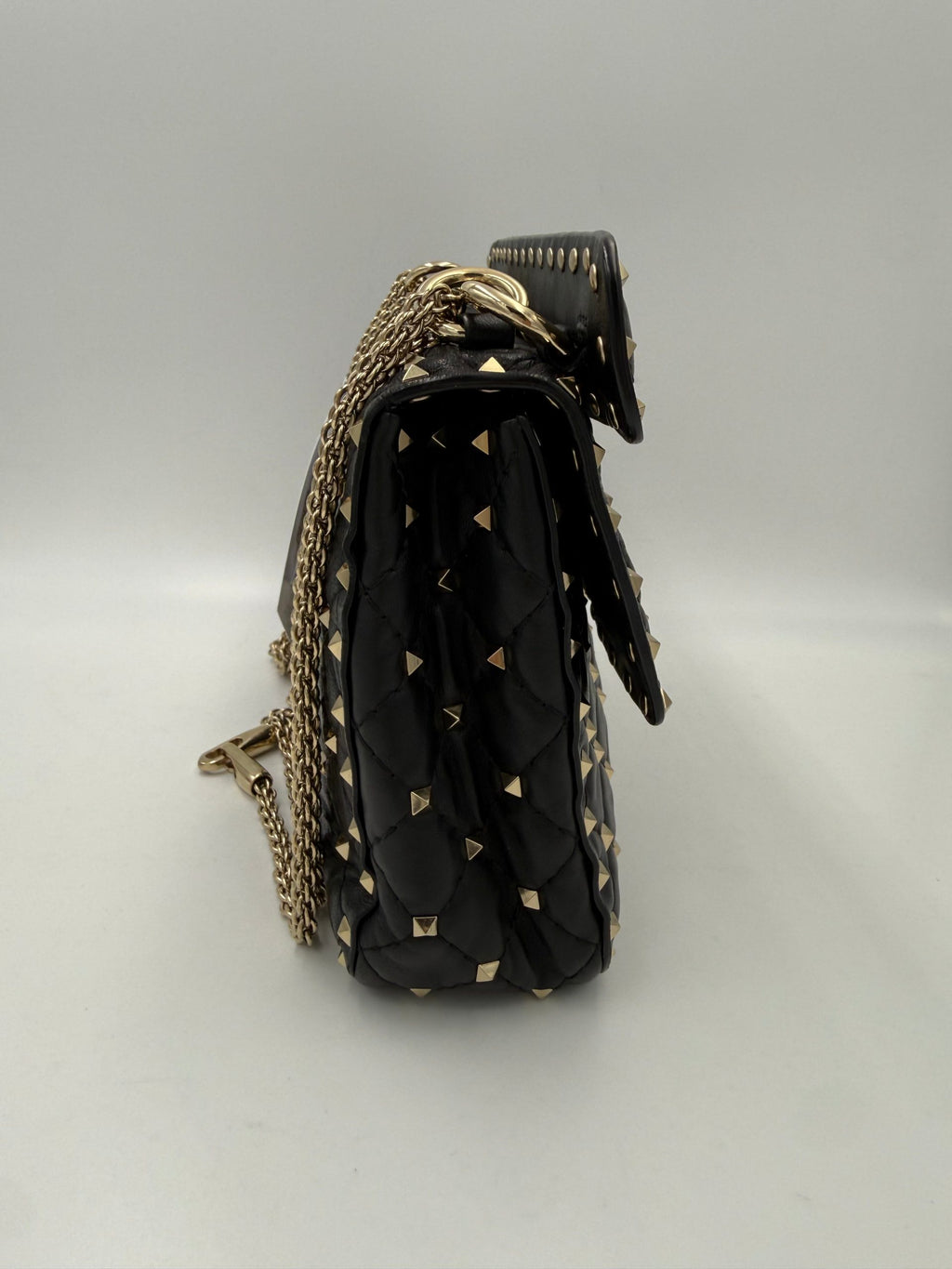Valentino Garavani VALENTINO GARAVANI Rockstud Spike Black Handbag