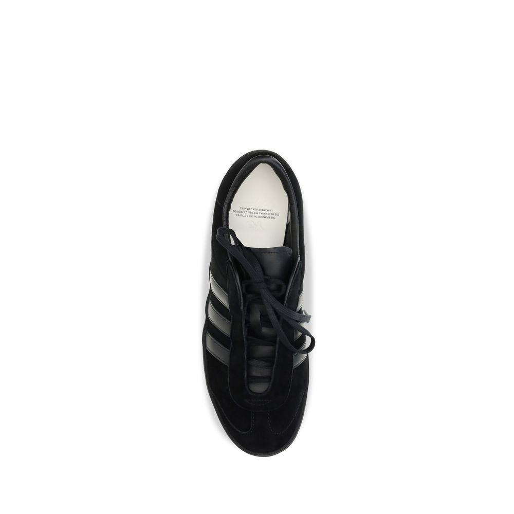 Y-3 Black Calf Leather Bos Taurus Athletic Sneakers