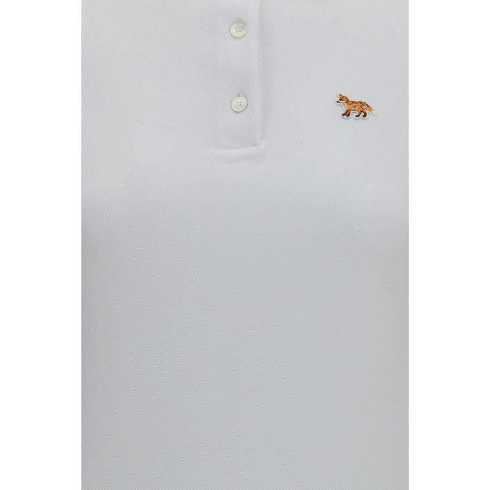Maison Kitsuné White Cotton Polo Shirt