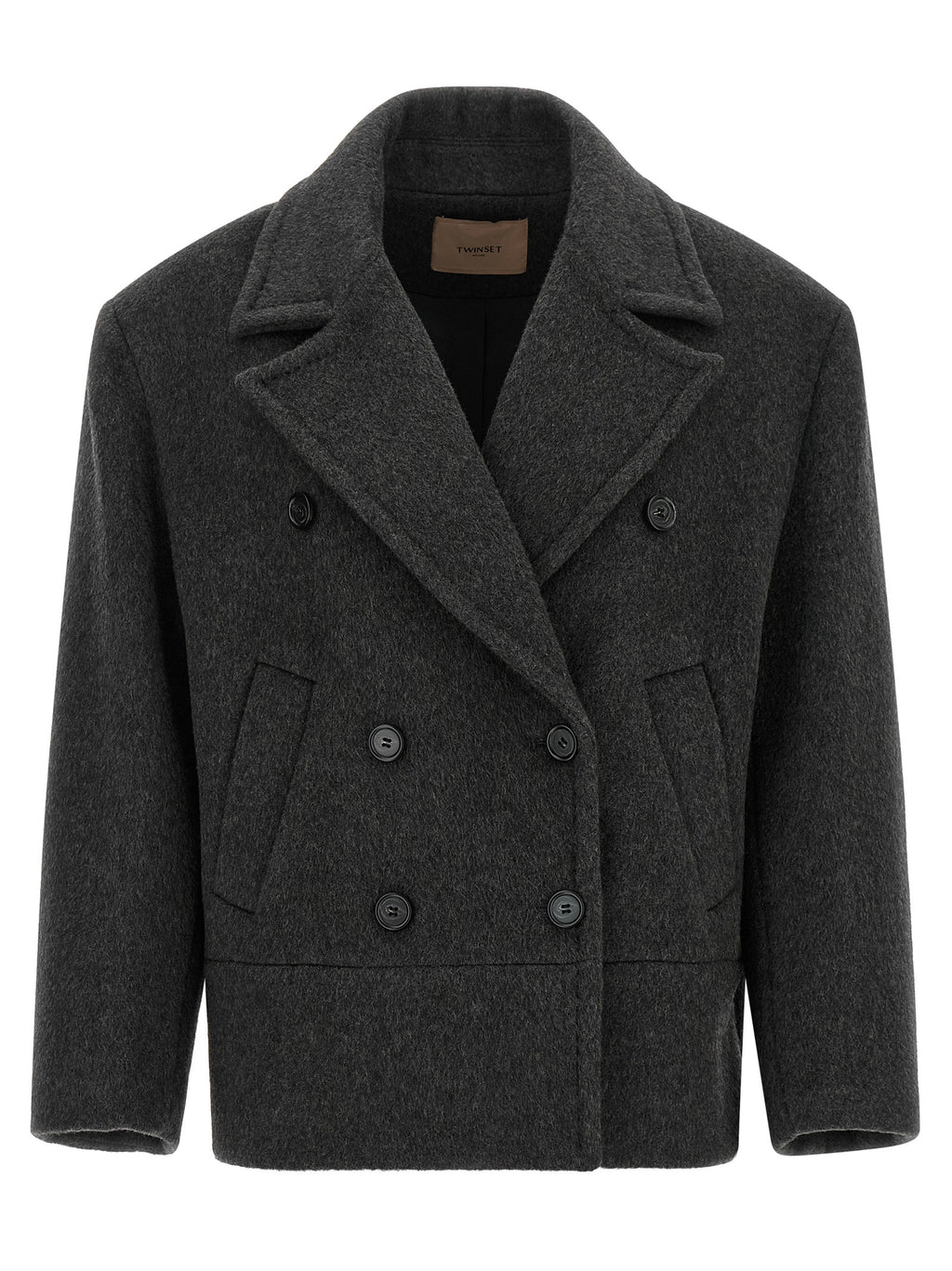 Twinset Gray Wool Coat