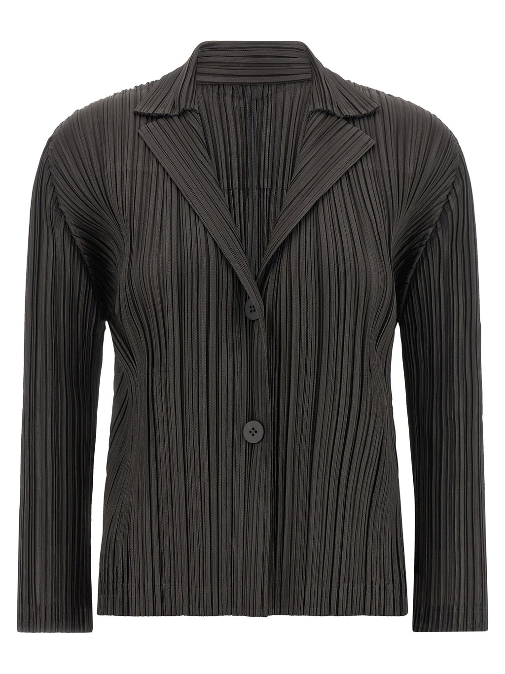 PLEATS PLEASE ISSEY MIYAKE Gray Polyester Blazer